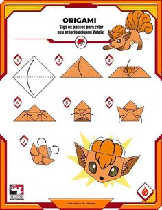 origami instructions for how to make an origami cat with pictures and instructions