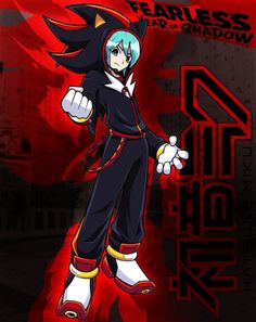 an anime character with black hair and blue eyes, standing in front of a red background