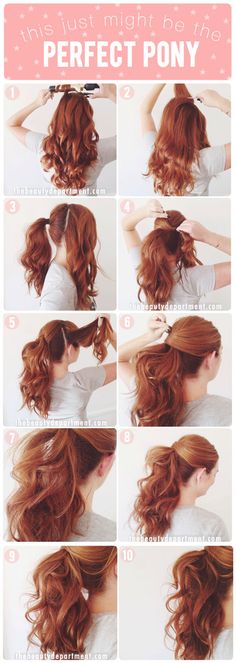 The Beauty Department: Your Daily Dose of Pretty. Party Hair Tutorial, Sanggul Modern, Hairstyle For Long Hair, Ponytail Tutorial, Awesome Hairstyles, Perfect Ponytail, Fishtail Braid, Easy Hairstyle, Medium Hairstyles