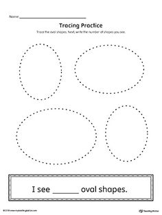 a worksheet to teach how to draw circles in the shape of an oval