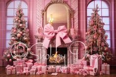 Pink Dollhouse Christmas Fireplace Fabric Backdrop-Fabric Photography Backdrop-Snobby Drops Fabric Backdrops for Photography, Exclusive Designs by Tara Mapes Photography, Enchanted Eye Creations by Tara Mapes, photography backgrounds, photography backdrops, fast shipping, US backdrops, cheap photography backdrops Pink Dollhouse, Fabric Backdrops, Cake Smash Backdrop, Dollhouse Christmas, Fabric Photography, Holiday Photography, Christmas Backdrops, Christmas Fireplace, Fabric Backdrop