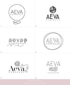 the logos for several handmade products