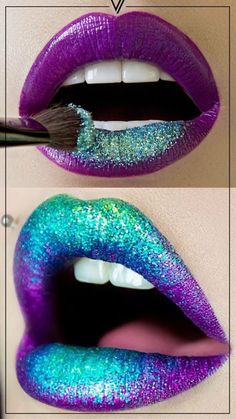 Mermaid makeup is taking social media by storm! Add in some ocean themes, shimmering scales, and an ethereal glow and you are good to go. Get inspired and dive into our inspiration below! Fantasy Make-up, Halloweenský Makeup, Make Up Designs, Drag Make-up, Lip Tutorial, Unicorn Makeup, Smink Inspiration