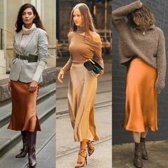 Silk Skirt Outfit, Satin Outfit, Smart Casual Women Outfits, Satin Skirt Outfit, Casual Work Outfits Women, Skirt Trends, Mode Inspo, Satin Skirt, Blazer Fashion