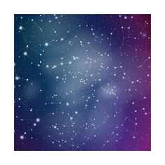 the night sky with stars and lines in blue, purple, and pink art print