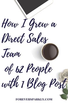 the words how i grew a direct sales team of 2 people with 1 blog post