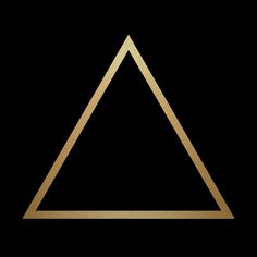 a gold triangle on a black background