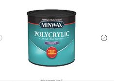 a can of polycrylic paint on a white background