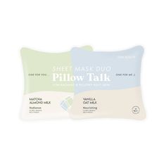 Featuring two sheet masks in one shareable set, it’s time to enhance your bond with the Pillow Talk Sheet Mask Duo. Share intimate pampering moments with a loved one or indulge solo. Featuring our milkiest vegan masks, Matcha Almond Milk for radiance and Vanilla Oat Milk for nourishment, Pillow Talk gives you twice the potential for a skin glow-up. INCLUDES: - 1x Matcha Almond Milk Radiance Plant-Based Milk Mask - 1x Vanilla Oat Milk Nourishing Plant-Based Milk Mask Matcha Almond Milk, Matcha Almond, Milk Mask, Beauty Pillow, Charcoal Face Mask, Sheet Masks, Charcoal Mask, Plant Based Milk, Anti Aging Face