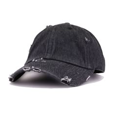 Cheap Dad Hat For Father's Day, Grunge Hats, Futuristic Accessories, Streetwear Hats, Headwear Fashion, Distressed Cap, Black Hats, Denim Cap, Distressed Hat