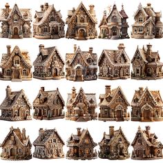 many different types of houses made out of clay