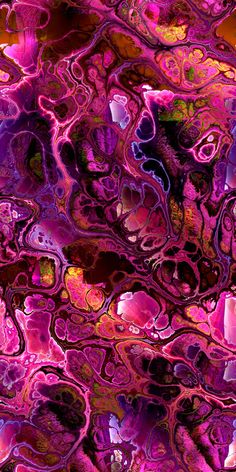 an abstract painting with pink and purple colors