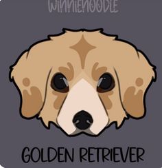 a golden retriever dog with the words winnenmoodle written on it's face