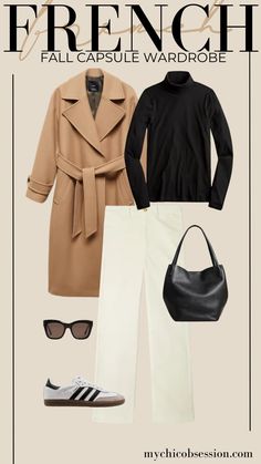 The Best French Capsule Wardrobe for a Classic Fall and Winter (With 40 Outfit Ideas) - MY CHIC OBSESSION French Fall Style, French Fall Outfits, French Wardrobe Essentials, French Minimalist Wardrobe, How To Have Style, Parisian Chic Style