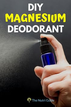 Learn how to make your own homemade magnesium deodorant spray- A chemical free natural alternative to store bought chemical deodorant #deodorant #naturalremedy #essentialoils Body Odor Remedies, Odor Remedies, Magnesium Oil Spray, Magnesium Spray, Diy Essential Oil Recipes, Diy Deodorant