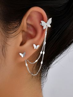 Cool Ear Piercings, Pretty Ear Piercings, Inexpensive Jewelry, Body Jewelry Piercing, Fancy Jewelry