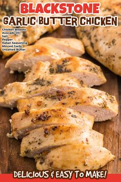 Chicken On The Blackstone, Garlic Butter Chicken Breast, Garlic Chicken Breast Recipes, Camp Recipes, Outdoor Cooking Recipes, Making Chicken, Blackstone Grill, Easy Grilling Recipes, Chicken Breast Recipes Baked