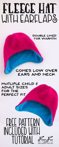 the instructions for how to make a felt hat with ear flaps