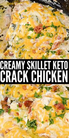 Leto Cracked Chicken, Easy One Skillet Keto Meals, Cracked Chicken Stove Top, One Skillet Keto Meals, Quick Keto Chicken Dinner Recipes, Diced Chicken Recipes Keto, Keto Skillet Recipes, Keto Dinner Recipes Skillet, Keto Diced Chicken Recipes Easy