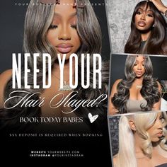 Hair Care Creative Ads, Hair Business Flyer, Hair Stylist Posts, Hair Salon Flyer Design, Hair Models Needed Post, Hairstylist Flyer Ideas, Salon Poster Design, Hair Flyers Ideas, Hair Flyer Design