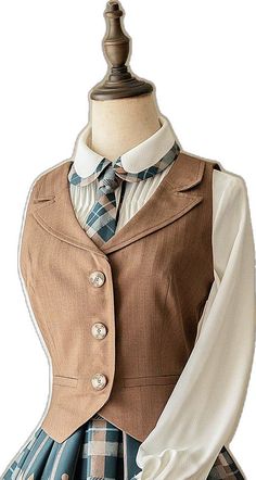 Classic Vest With Lapel Collar For Fall, Fitted Vest With Lapel Collar For Fall, Fitted Vest With Buttons And Lapel Collar, Fitted Beige Vest With Button Closure, Retro Sleeveless Outerwear For Work, Tailored Vintage Fall Vest, Retro Fitted Sleeveless Outerwear, Classic Beige Vest For Fall, Fitted Retro Vest For Fall