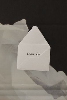 an envelope with dear frances written on it