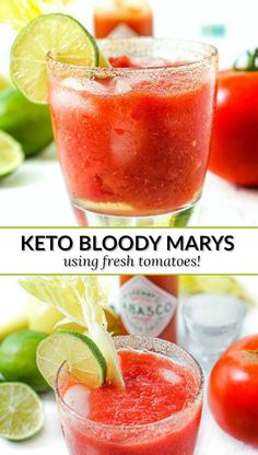 If you have some ripe garden tomatoes and like Bloody Marys, try this keto spicy Bloody Mary for 1. Even without alcohol this is a low carb drink or cocktail that feels like a meal! This low carb Bloody Mary which uses fresh tomatoes has only 5.2g net carbs! Using Fresh Tomatoes, Low Carb Starbucks Drinks, Kid Friendly Drinks, Recipe For 1, Garden Tomatoes, Cocktail Appetizers