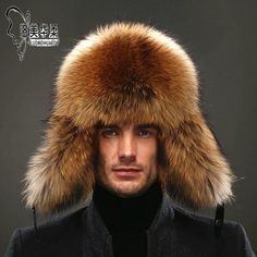 BLACK Men's Winter Hats Real Fox Fur&Lamb Leather Material: Shell fabric: black lamb leather Racoon dog natural color :100% real raccoon fur, NOT Faux Fur Other colors : 100% real fox fur, NOT Faux Fur Crowd: Men&Women size: Suitable for headsize 56-60cm/22"-23.6"inches The quality guarantee. If you don't pleased with it.  You can return it to us. And you will receive a full refund. Fur Hat Men, Trapper Hat Men, Fur Trapper Hat, Winter Fur Hat, Russian Hat, Winter Accessories Fashion, Fox Hat, Cap Winter, Luxury Hats