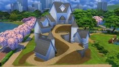 Sims 4 Worlds, Sims4 Inspiration, Sims Freeplay Houses, Sims 4 Challenges, Sims 4 House Building, Sims 4 House Plans, Medieval Village