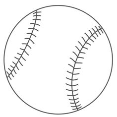 a black and white image of a baseball ball with stitches on the inside of it