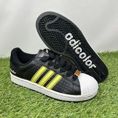 Rare Vintage Adidas Adicolor Bk5 Black Series Men's Size 6 Low Top Sneakers In New Conditions Never Worn Without Box Black Low-top Sneakers With Laces, Black Adidas Logo Lace-up Skate Shoes, Black Adidas Lace-up Skate Shoes, Black Low-top Skate Shoes With Vulcanized Sole, Black Low-top Skate Shoes With Rubber Sole, Black Lace-up Sneakers For Light Sports, Urban Black Sneakers With Laces, Black Urban Sneakers With Laces, Black Lace-up Skate Shoes With Boost Midsole