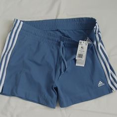 Women Shorts Blue And White Size Xl Made In Indonesia 93% Cotton 7% Spandex Adidas Cotton Shorts With Three Stripes, Adidas Cotton Bottoms With Built-in Shorts, Adidas Cotton Sportswear Shorts, Cotton Shorts With Three Stripes, Adidas Sporty Shorts For Loungewear, Adidas Athletic Cotton Shorts With Built-in Shorts, Adidas Cotton Shorts For Loungewear, Adidas Cotton Workout Shorts, Adidas Cotton Athletic Shorts For Summer