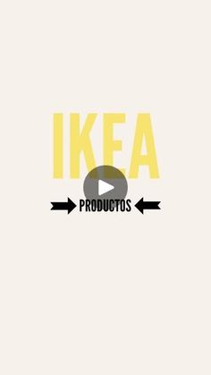 the logo for ikea products is shown in yellow and black letters, with an arrow pointing