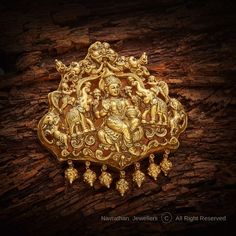 Lakshmi Pendant Gold, Gold Dollars, Navrathan Jewellers, Lakshmi Pendant, Temple Jewellery Earrings, Coral Jewelry Set, Pendant Designs, Antique Gold Jewelry Indian