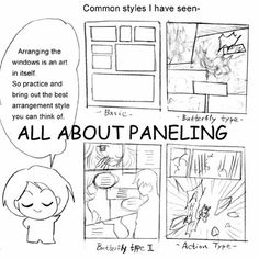 a comic strip with an image of someone's face and the words all about paneling