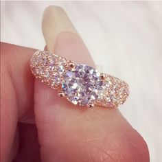 100% Brand New /18k Rose Gold Filled /Cubic Zirconia Diamond Ring/Very Bright Look Like Real Diamond Rings/ 100%Lead And Nickel Free .Will Not Tarnish Or Fade/High Quality Low Price Fast Shipping /Available Size:5/6/7/8/9/10 Exquisite Rose Gold Ring With Pave Setting, Rose Gold Round Cut Diamond Ring With Pave Setting, Sparkling Rose Gold Diamond Promise Ring, Luxury Rose Gold Round Wedding Ring, Rose Gold Jewelry With Pave Setting In Cubic Zirconia, Rose Gold Cubic Zirconia Jewelry With Pave Setting, Rose Gold Sparkling Cubic Zirconia Rings, Sparkling Rose Gold Fine Jewelry Rings, Fine Jewelry Rose Gold Diamond Ring With Vs Clarity