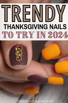 17 Best Thanksgiving Nails Designs in 2024 - Lifestyle with Leah Thanksgiving Nails 2024, Thanksgiving Nails Designs, Cute Thanksgiving Nails, Thanksgiving Nail Ideas, Thanksgiving Nails Color, Thanksgiving Nail Designs, Thanksgiving Nail, Classy Nail Designs, Thanksgiving Nails