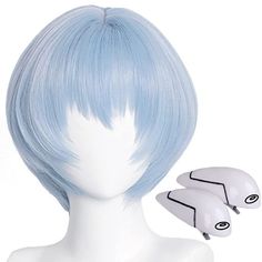 PRICES MAY VARY. Adjustable Rei Ayanami Cosplay Wig: The inner high quality rose cap net with two adjustable straps, which can be intertwined to a fixed position to fit most size/shape heads. Asuka Wig High-quality material: Made of 100% Japanese Durable High-temperature Silk which can be styled by curling iron or hair straightener. It is more natural and soft.You can trim it according to your needs. Good gift for Genesis Evangelion Lover: If you're looking for a convenient Rei Ayanami costume w Sailor Moon Wig, Rei Cosplay, Rose Cap, Evangelion Cosplay, Blue Costume, Light Blue Hair, Blue Costumes, Anime Wigs, Costume Anime