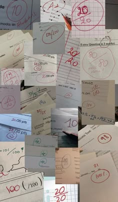 many different types of papers with writing on them