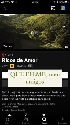 an iphone screen with the text rios de amor written in spanish on it