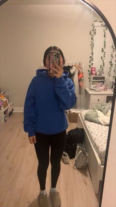 Chloeeliin on LTK Plain Hoodies Outfit, Comfy Legging Outfits Summer, Cute Comfy Outfits With Leggings, Winter Outfit Ideas For School, Comfy Legging Outfits, School Leggings Outfit, Camping Fits, Hoodie And Leggings Outfit, Comfy Outfit Ideas