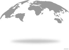 the earth is shown in grey on a white background