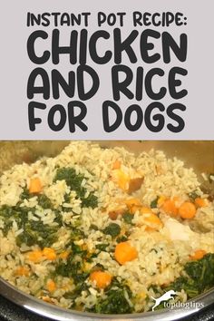 Chicken and Rice Instant Pot Dog Food Recipe Sauteed Chicken Recipes, Steam Chicken Recipe, Low Fat Dog Food, Pressure Cooker Recipes Chicken