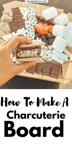 how to make a character board with marshmallows, pretzels and chocolate