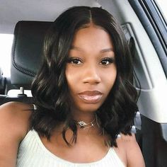 Middle Part Closure Bob Wigs 4x4 Glueless Human Hair Lace Wigs Pre-plucked 180% Density -SULMY | SULMY. Middle Part Closure Bob, Wavy Hair Bob, Kręcony Bob, Bob Body Wave, Middle Part Closure, Body Wave Bob, Closure Bob, Wavy Curls, Wavy Bob Hairstyles