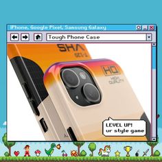 an image of a cell phone case on the computer screen