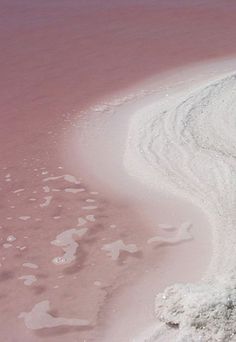 the water is pink and white in color