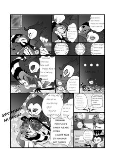 an image of a comic strip with the same character and text in black and white