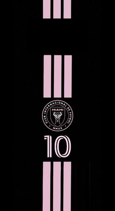 an image of a black and pink door with the number 10 on it's side