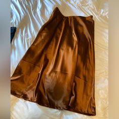 Cooper Colored Silk Skirt. New With Tags. Silk Skirt, Womens Skirt, A Line, Copper, Womens Sizes, Silk, Skirt, Tags, Red